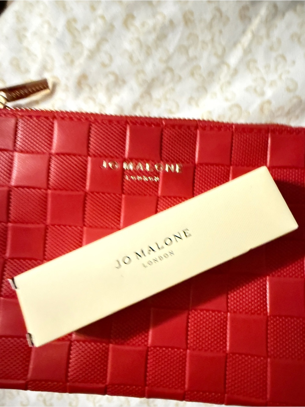 Jo Malone Raspberry Ripple with red cosmetic bag NWT